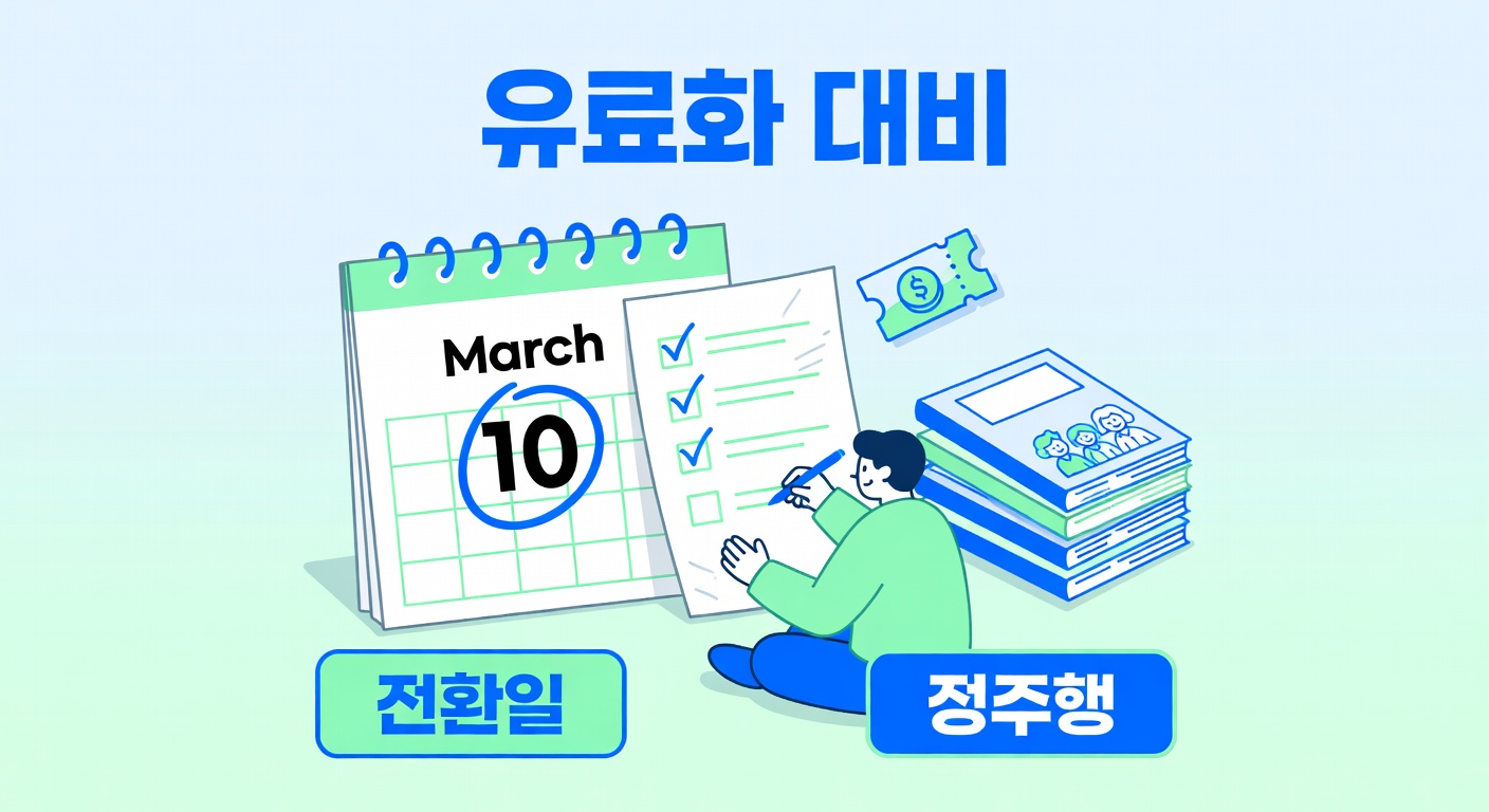 네이버웹툰 3월 유료화 예정작 — 정주행 체크리스트와 확인법 총정리