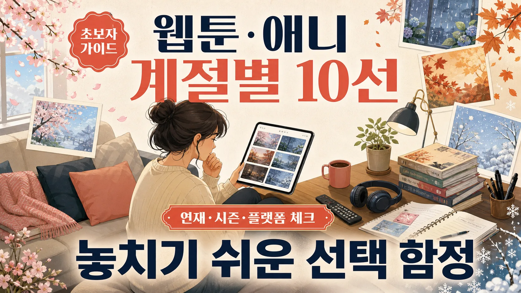 웹툰·애니 계절별 10선 — 초보자가 놓치기 쉬운 선택 함정